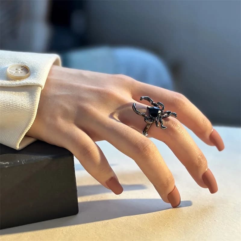 Ρόδα Αράχνη με Κρύσταλλο Zircon Ρυθμιζόμενη Ανοικτή