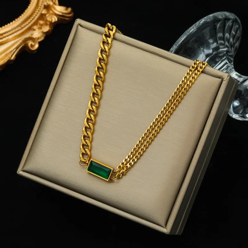 Κολιέ Choker με Χονρή Αλυσίδα Χρυσού Χρώματος